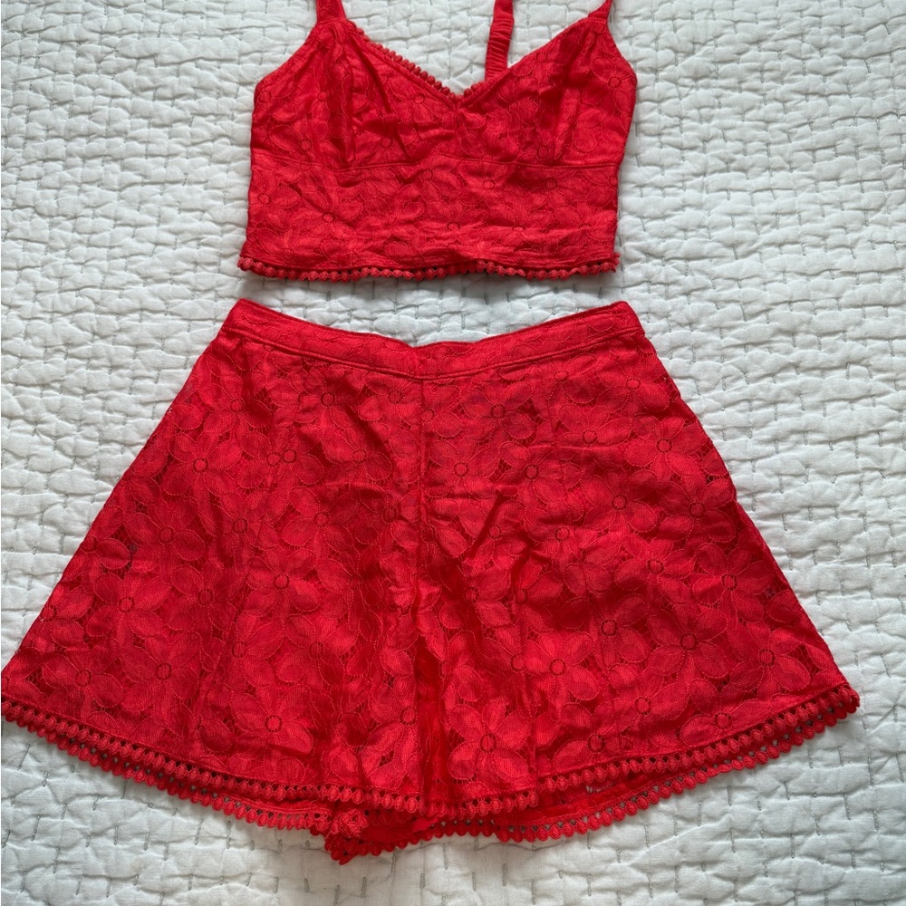 Hollister Vibrant Orange Lace Set